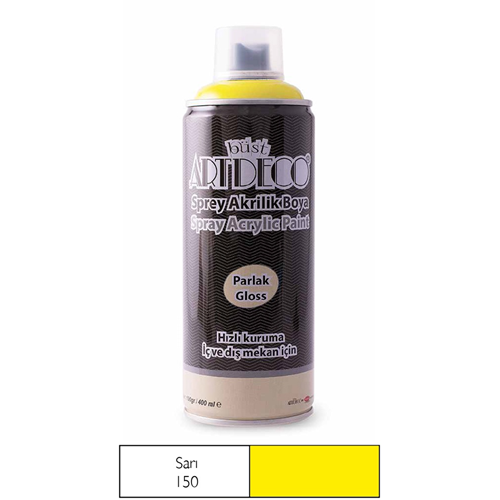 Artdeco Akrilik Sprey Boya 400 Ml. Sarı