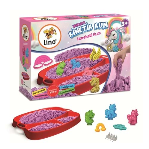 Lino Kinetik kum Seti Unicorn (350 Gram Kum+Tepsi+6 Kalıp)