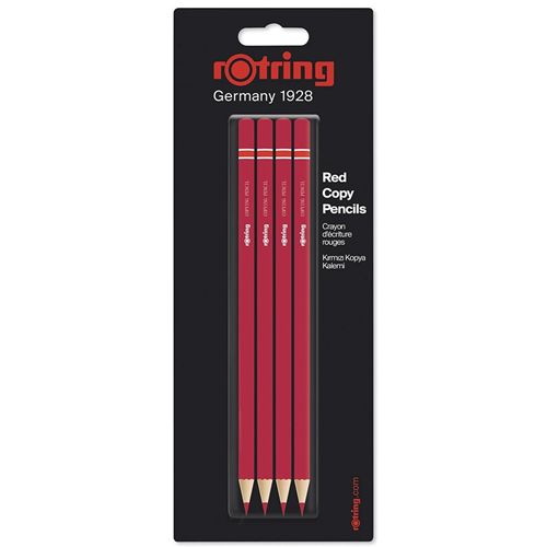 Rotring Kırmızı Kopya Kalemi 4 lü Blister