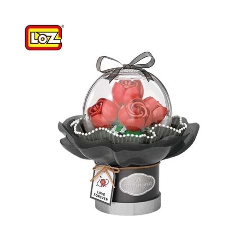 Loz Ledli Kırmızı Gül Buketi 305 prç Block Oyuncak Lz-1300