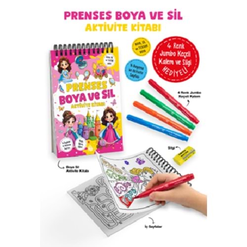 Prenses-Boya ve Sil Aktivite Kitabı 3+