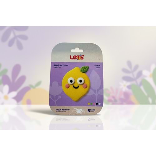 Lets Oyun Hamuru Neşeli Meyveler Limon 5 Renk 100gr