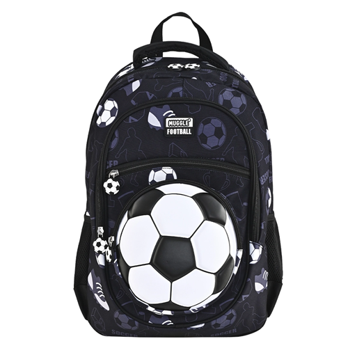 Muggle Mu-7335 Footbal Teams Siyah Beyaz Okul Çantası