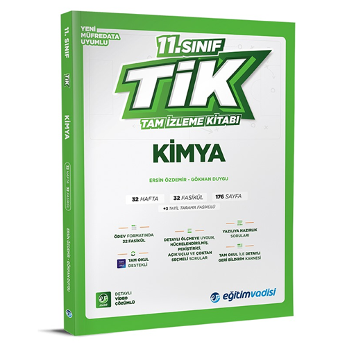 11.Sınıf Tam İzleme Kitabı Kimya