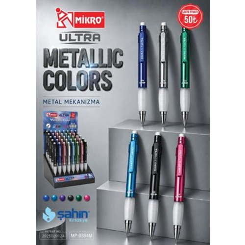 Mikro Mp-9394M Metalik Ultra Air Grip Versatil Kalem 0,7Mm