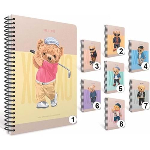 Gipta Xoxo Spiralli Sert Kpk Def 17X24 120 Yaprak Çizgili