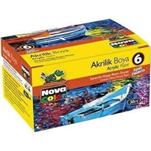 N.Color Akrilik Boya Sise 6Li