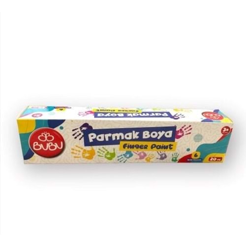 Bu-Bu Parmak Boya 6 Renk Birleşik Pot 20Ml.