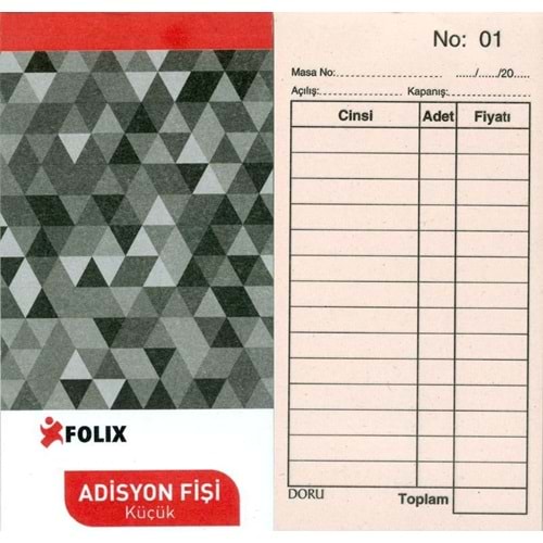 Folix Adisyon Fişi Küçük Flx-820032