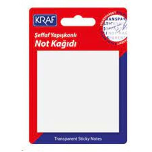 Kraf Yapışkanlı Not Kağıdı 76X76 50 Yp. Şeffaf 7676Tr