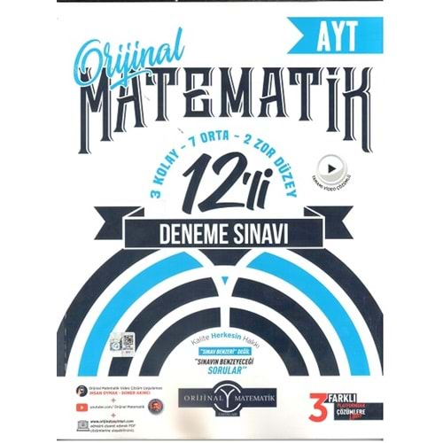 Orijinal Yks Ayt Deneme 12Li Matematik - 2024