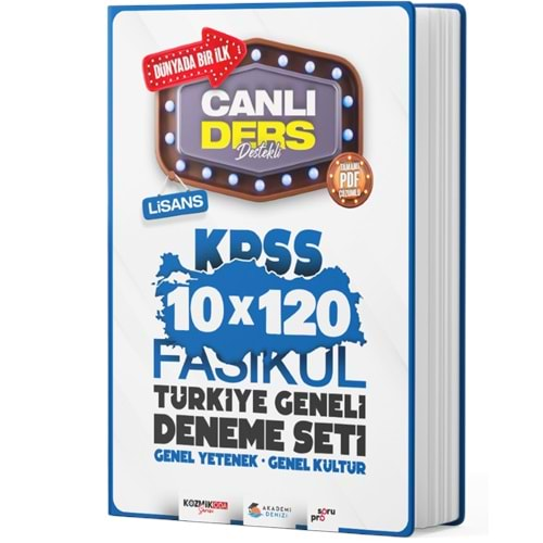 Kpss Canli Ders Deneme Seti Lisans Gy-Gk Tg - 2024