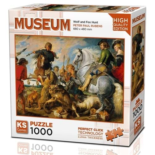 Ks Games Puzzle 1000 Parça Wolf And Fox Hunt