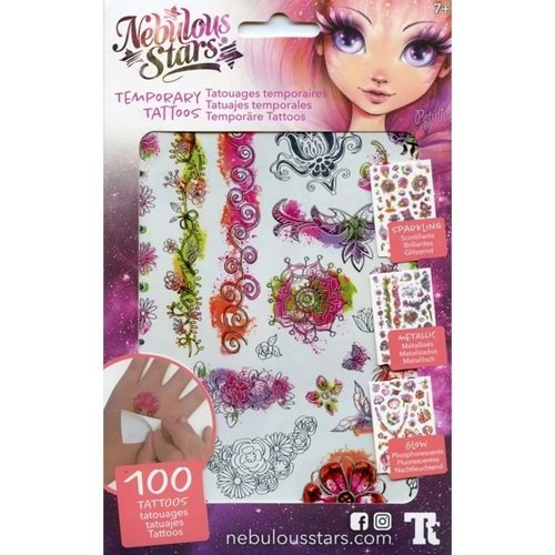 Taros Nebulous Stars 11410 Temporary Tattoos Assortmen Pembe Sticker