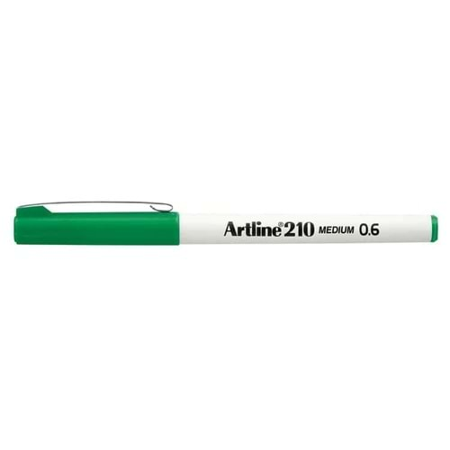 Artline 210N Keçe Uçlu Yazı Kalemi Uç: 0.6 Mm Yeşil