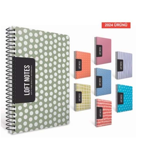 Gipta Defter Loft Notes A4 Spiralli Pp Kapak 80 Yp. Kareli 7063