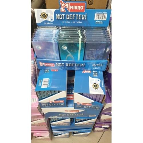 Mikro A6-01 Çizgili Not Defteri