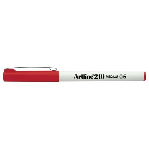 Artline 210N Keçe Uçlu Yazı Kalemi Uç : 0.6 Mm Kırmızı