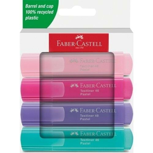 Faber Castell Fosforlu Kalem 46 Pastel Renkler 4 LÜ