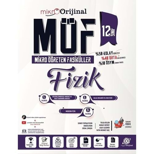 Orijinal Mikro 12. Sınıf Fizik MÖF Mikro Öğreten Fasiküller