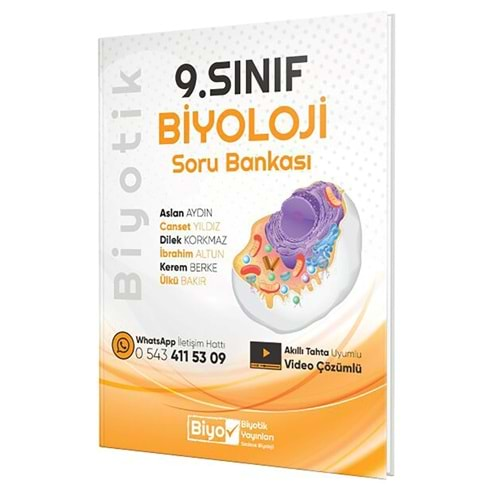 Biyotik 9.Sınıf Soru Bankası Biyoloji - 2024-25