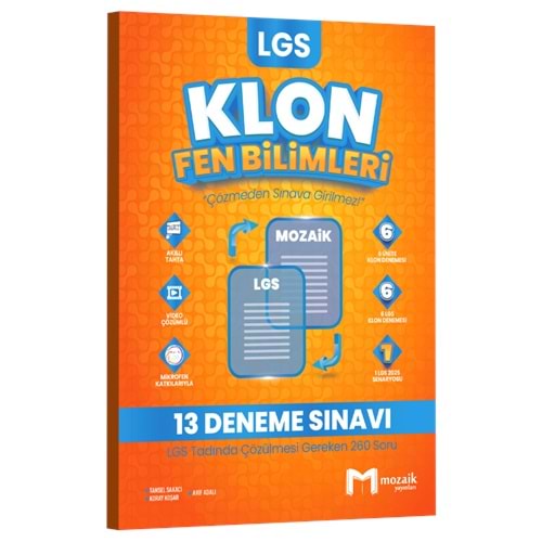 8.Sınıf Mozaik Klon Deneme Fen Bilimleri