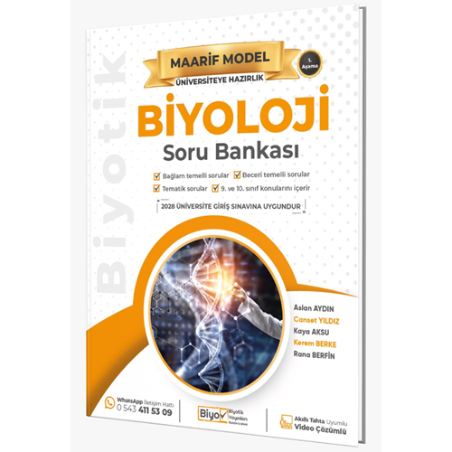 Biyotik Yayınları Biyoloji Maarif Soru Bankası