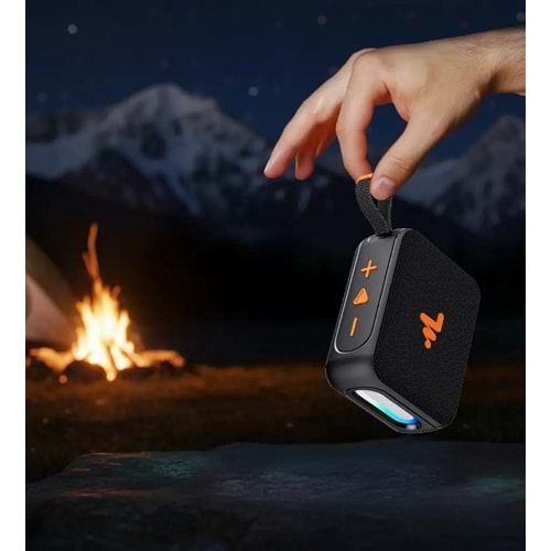Q220 Mini RGB Illuminated TWS Bluetooth Speaker Siyah