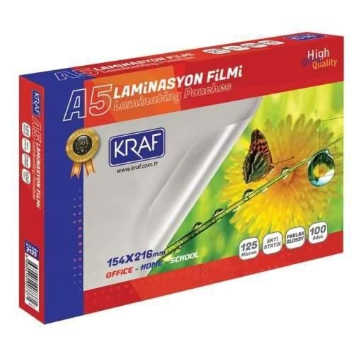 Kraf Laminasyon Filmi Parlak A5 125 Mic 100 Lü