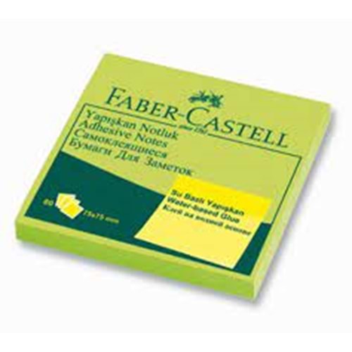 Faber Castell Not Kağıdı 75*75 Yapışkanlı Yeşil