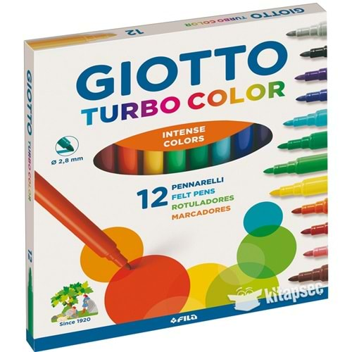 Giotto Turbo Color 12 Renk Keçeli Kalem