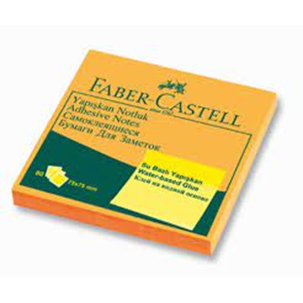 Faber Castell Not Kağıdı 75*75 Yapışkanlı Turuncu