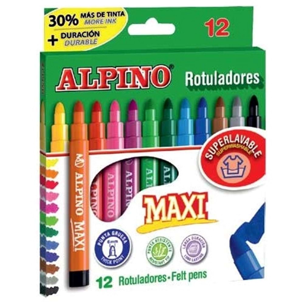 Alpino Ar-06 Maxi Keçeli Kalem 12'Li