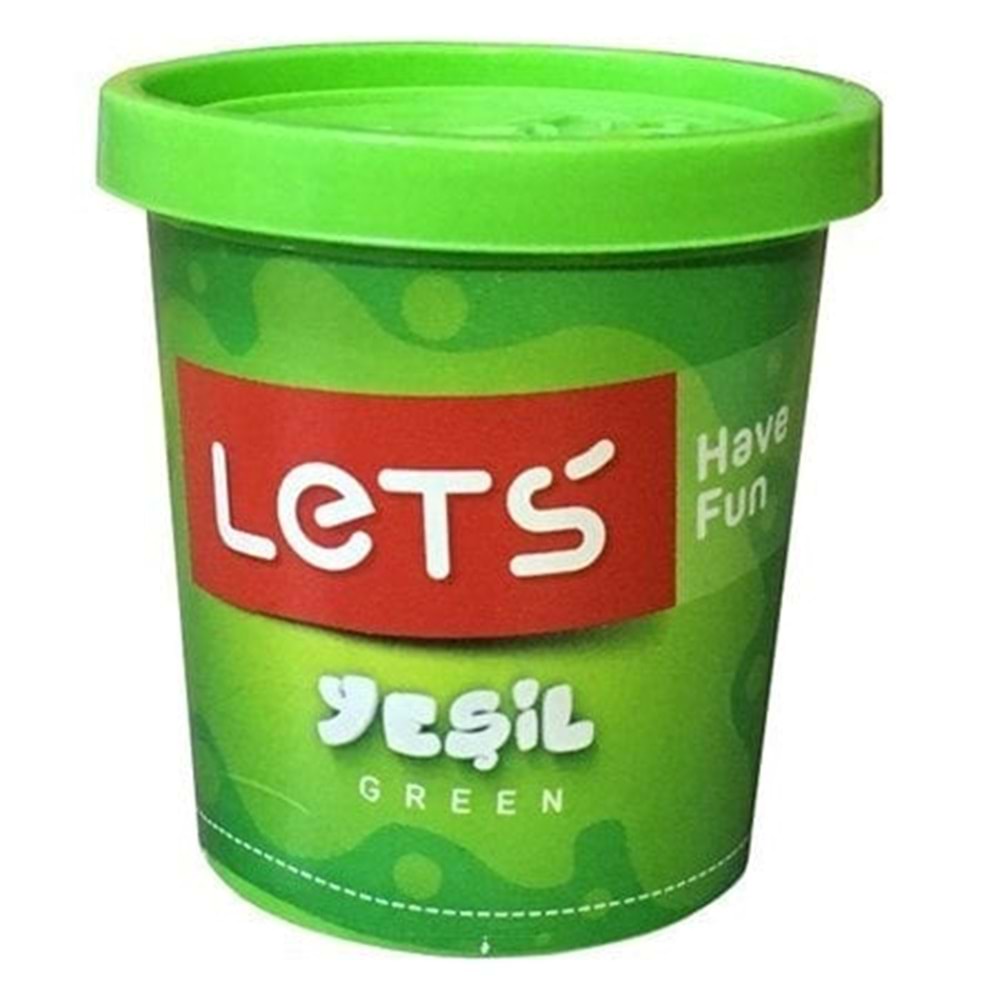 Lets Tek Renk Oyun Hamuru Yeşil 150 Gr.