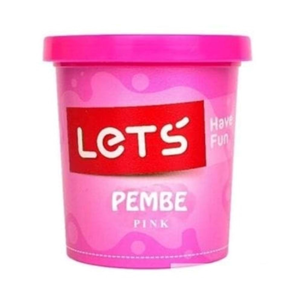 Lets Tek Renk Oyun Hamuru Pembe 150 Gr.