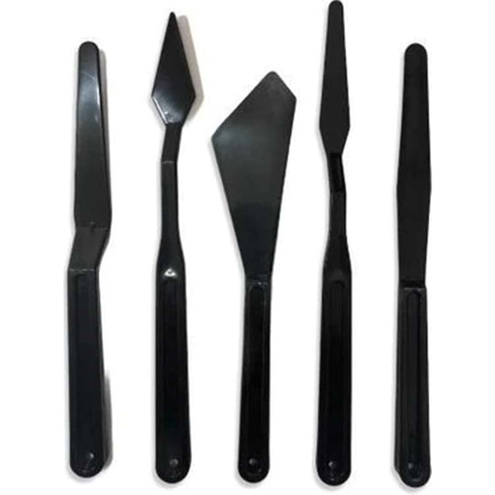 97-11247 Plastik Spatül 5Li Set Siyah