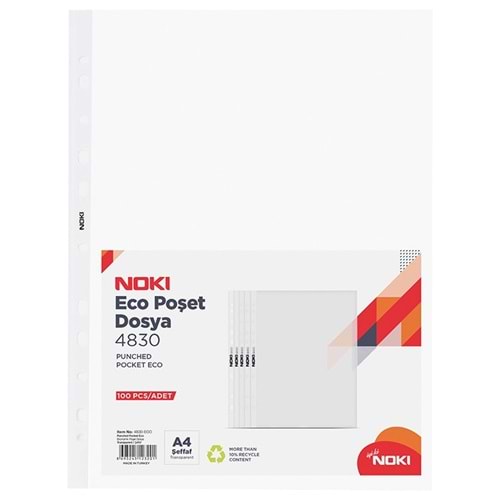 Noki Eco Poşet Dosya 100Lü 4830 Eco 40 Micron