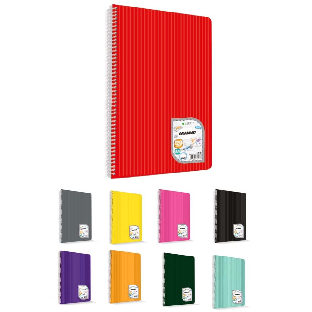 Çınar Colormaxi A4 Spiralli Pp Kapak 120 Yp. Kareli