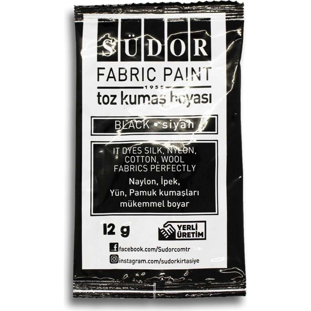 Südor Toz Kumaş Boyasi Siyah
