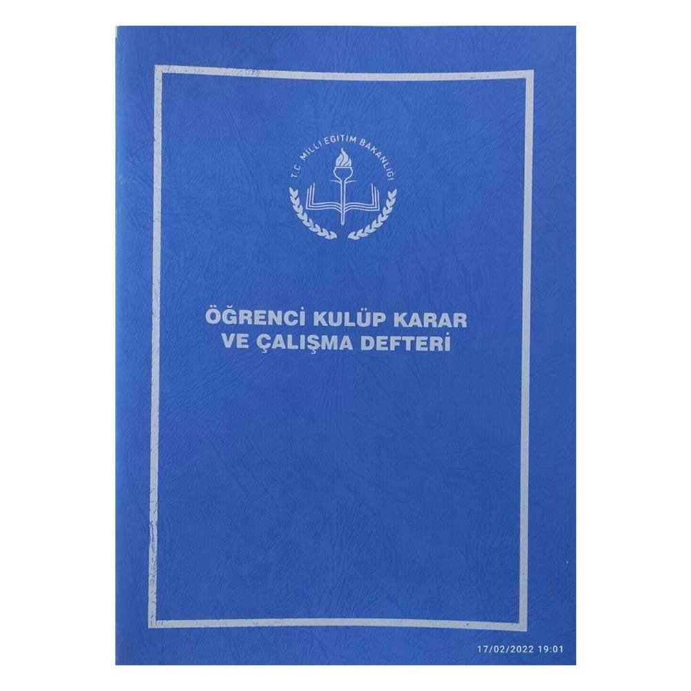 Gülpaş Öğrenci Klüp Karar Ve Çalışma Defteri Plas. Kap.