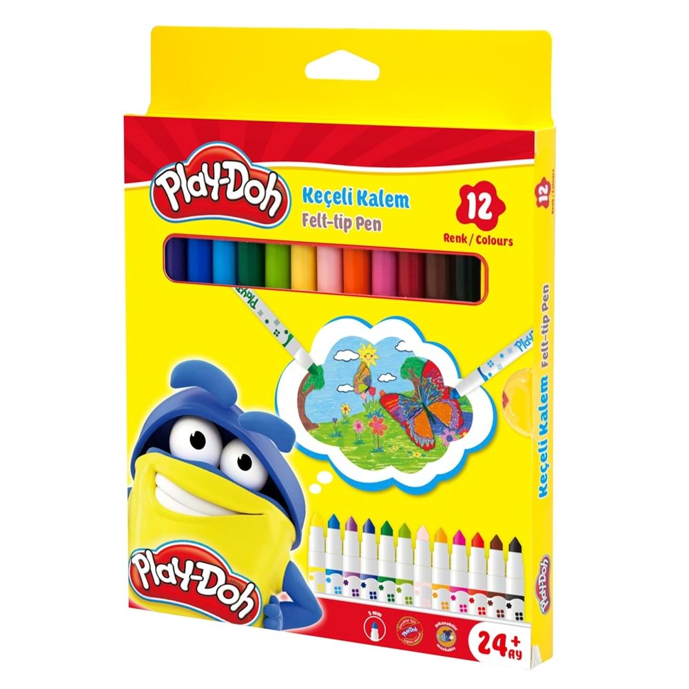 Play-Doh Keçeli Kalem 5 Mm. 12 Renk (Karton)