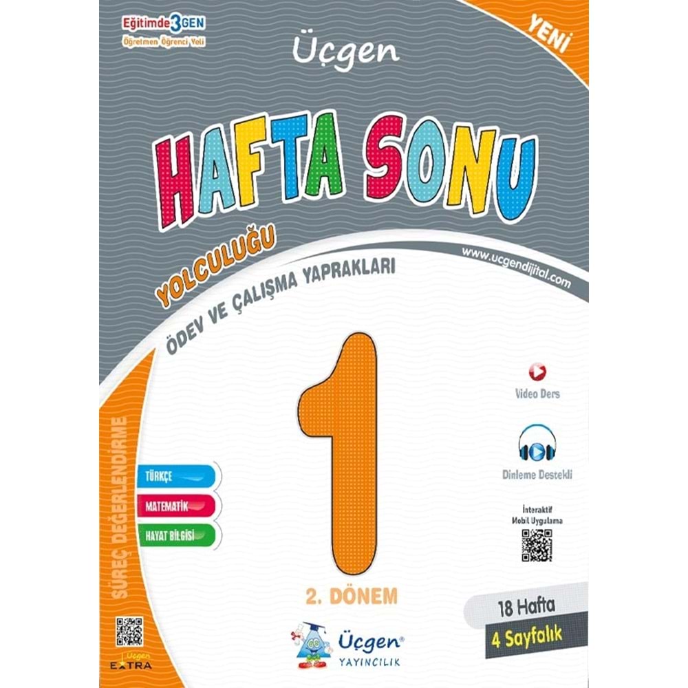 1.Sınıf Hafta Sonu 2.Dönem Ödev Ve Çalışma Yaprakları 18 Hafta