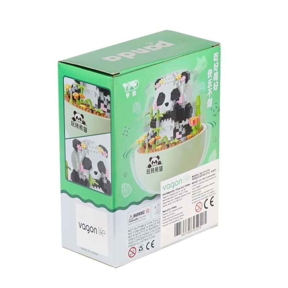Panlos Block Oyuncak Panda Model 510 Parça P1274