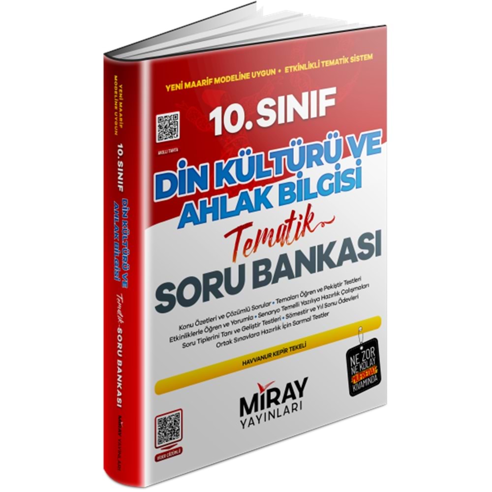 Miray 10. Sınıf Din Kültürü ve Ahlak Bilgisi Konu Özetli Tematik Soru Bankası