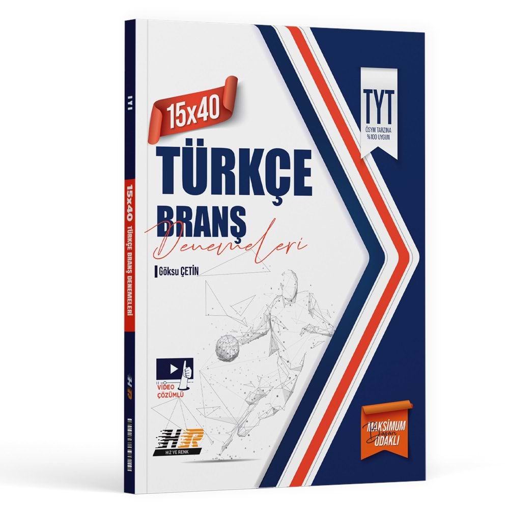 Tyt Hız Ve Renk Deneme Türkçe (15*40) - 2024-25