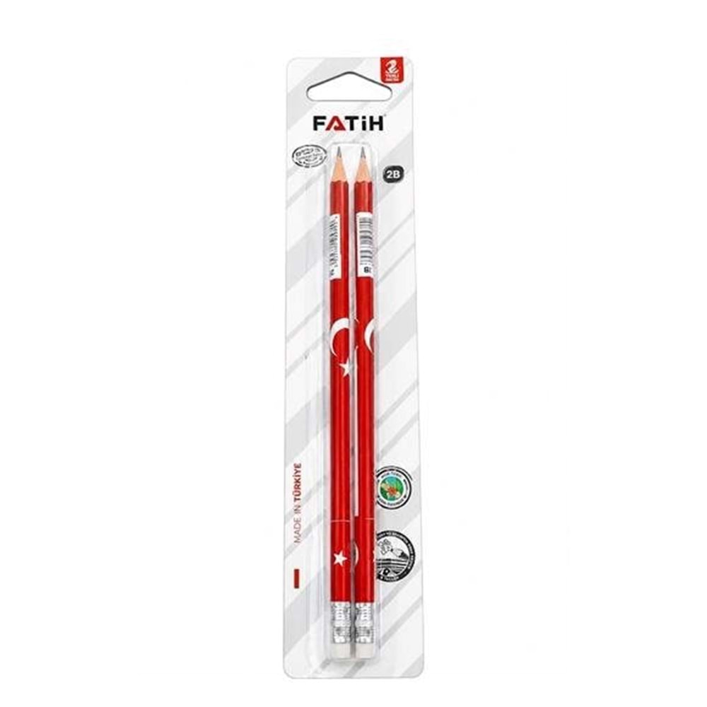 Fatih 2 Li Türk Bayraklı Kurşun Kalem