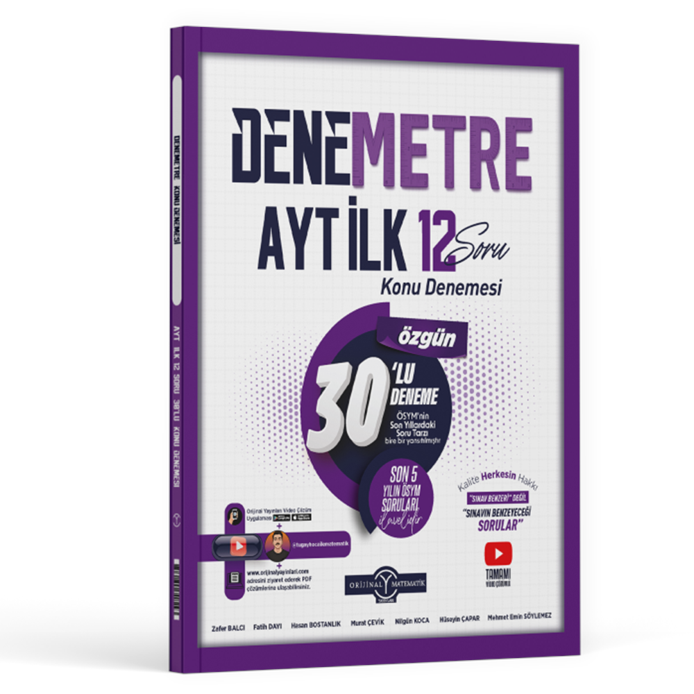 Orjinal Yks Ayt Denemetre İlk 12