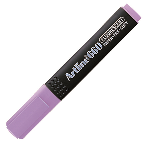 Artline 660 Fosforlu Kalem Kesik Uç Mor