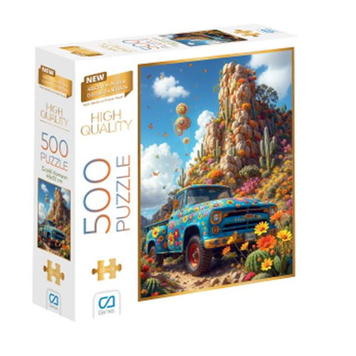 CA500-7526 Ca Games Çiçekli Kamyon Puzzle 500 Parça