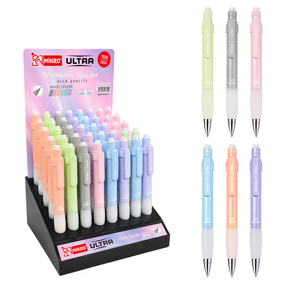 Mikro Mp-9394P Pastel Ultra Air Grip Versatil Kalem 0,7Mm
